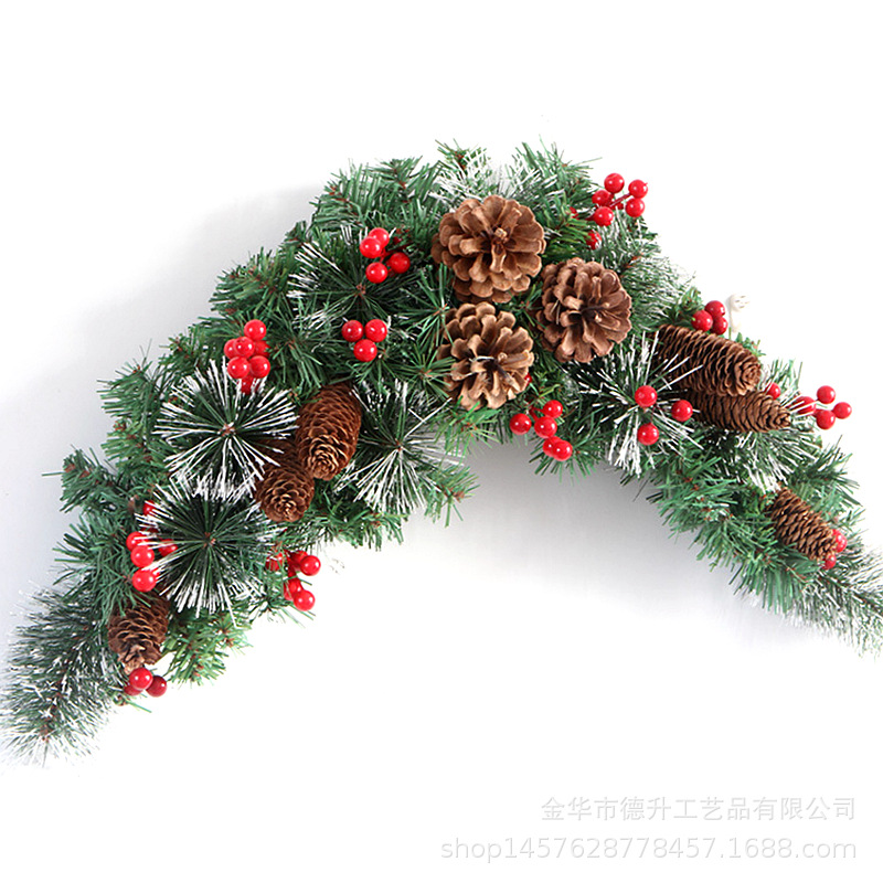 DSEN Manufacturers Supply Scene Decoration PVC Pine Needle Decoration Moon Hanging Horn Door Plate Christmas Pendant Decoration DIY