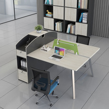 佛山厂家直销简约职员办公桌带高柜职工位员工桌电脑桌椅组合