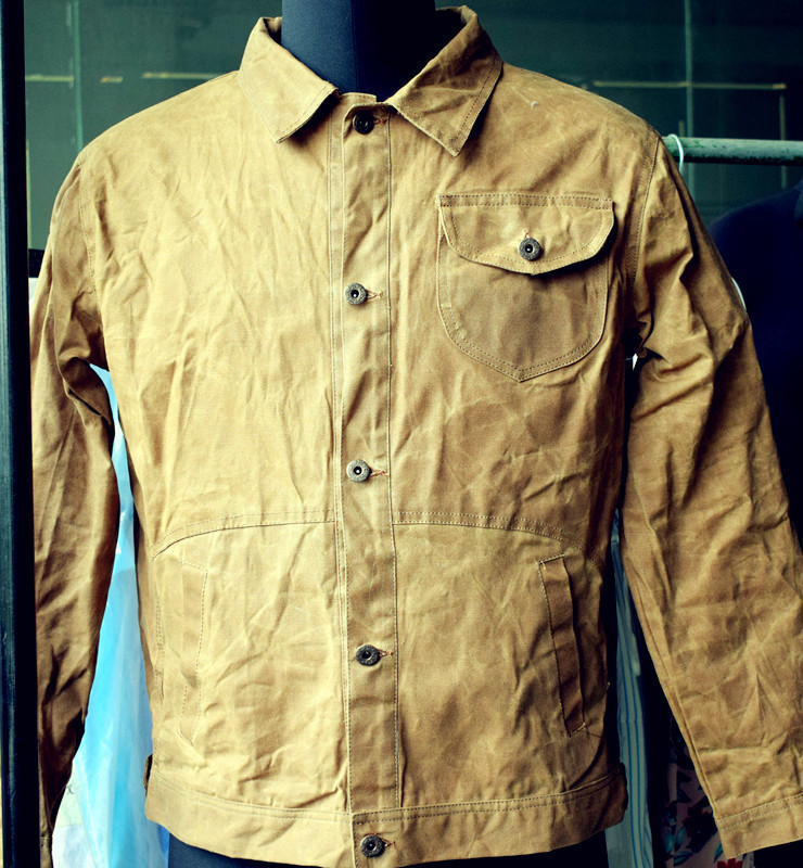 定制供应批发大众休闲复古油蜡帆布夹克上衣富二代用品衣服服装