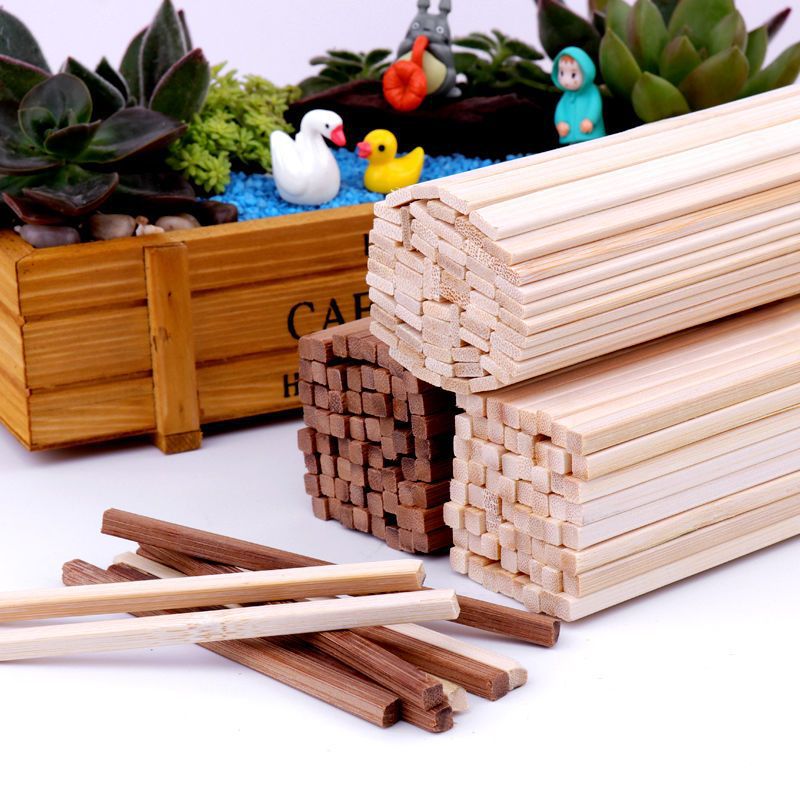木板片diy手工制制作扁竹片碳化竹签30cm木片雪糕棒建筑模型材料