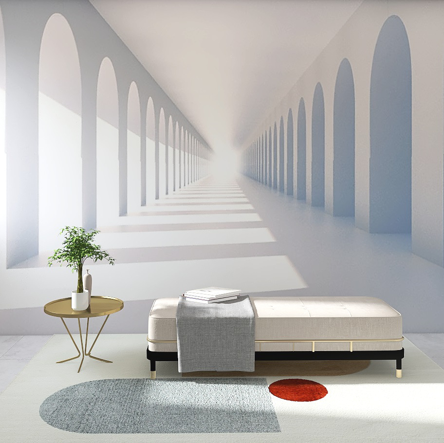 3d立体视觉延伸空间墙纸欧式客厅网红直播拍照背景公司办公室壁纸