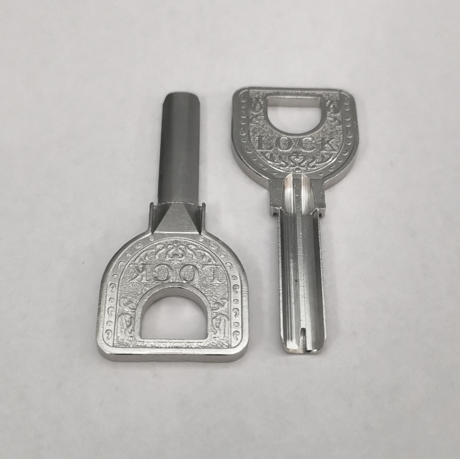 e-a60 适用于lock窄原子钥匙坯子 单排月牙纯铜钥匙胚