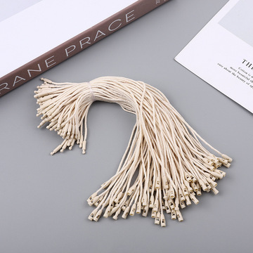 现货高档吊粒子弹头吊绳服装吊牌粗棉线绳饰品吊牌绳服装吊粒