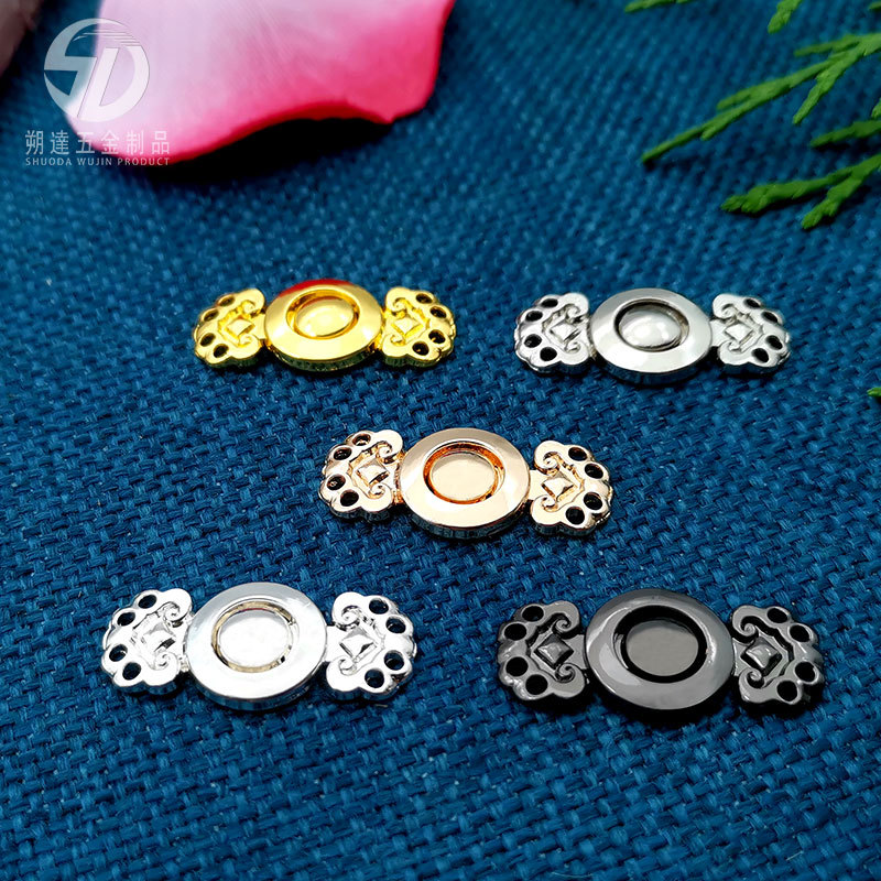 汉服子母扣厂家现货古装明制金属对扣小云扣祥云如意盘扣长衫扣子