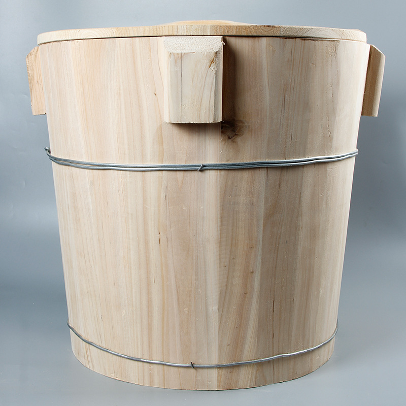 手工蒸饭木桶 家用手提盖蒸饭桶 杉木蒸饭木桶商用蒸笼木甄子批发