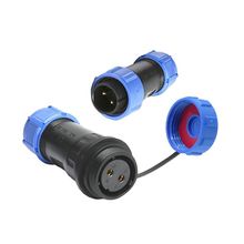防水航空插头插座接头 SP13公母对接2芯户外电缆IP68防水连接器