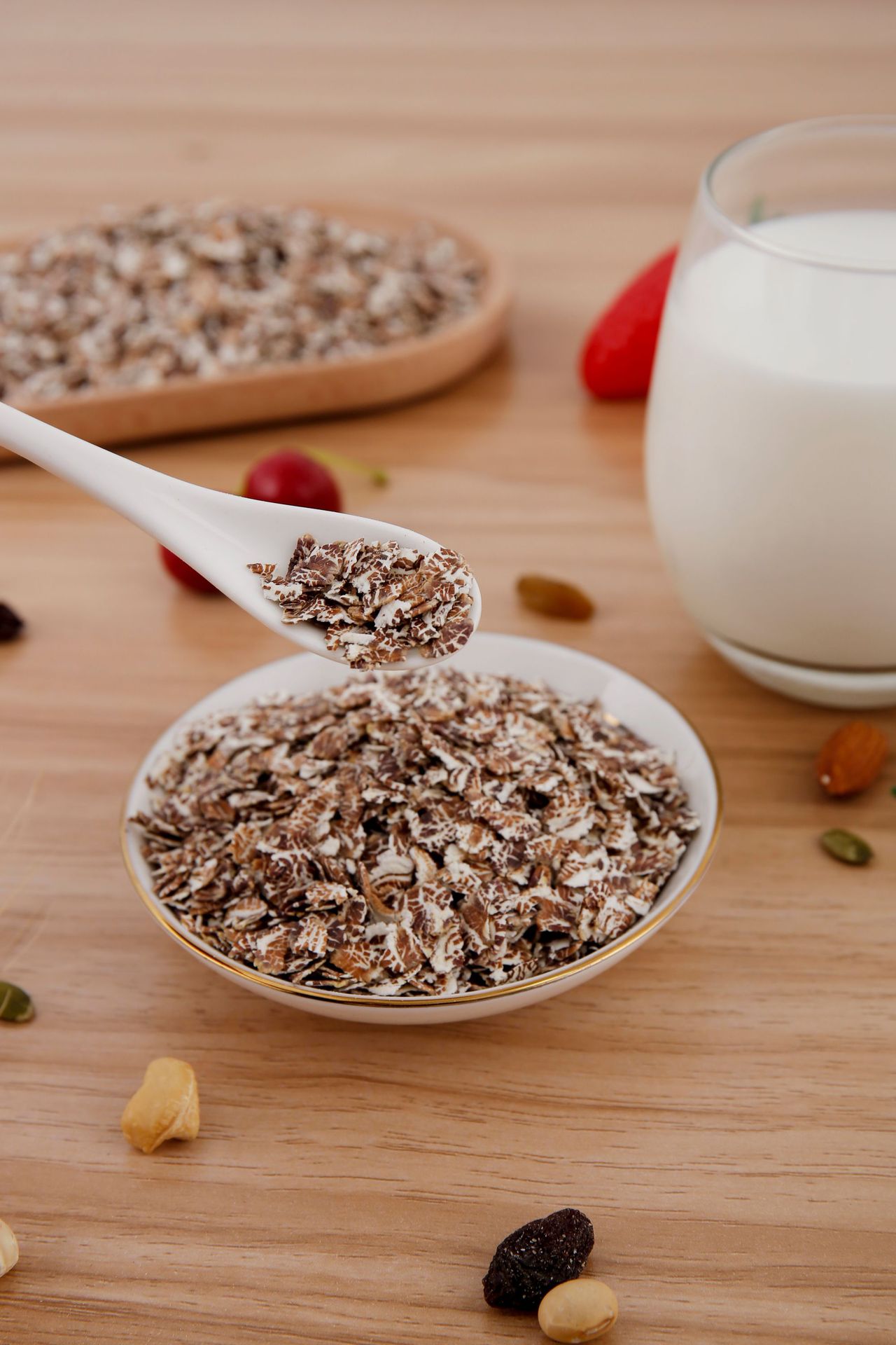 理想低脂 黑小麦片 早餐冲饮即食原味燕麦片无糖代餐食品