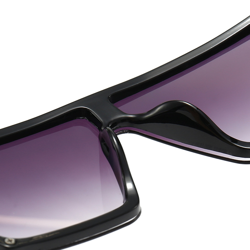 New European and American Personalized Trend Square Foreign Trade Sunglasses Men's Fashion One-Piece Lens Sunglasses Cross-Border Sun Glasses