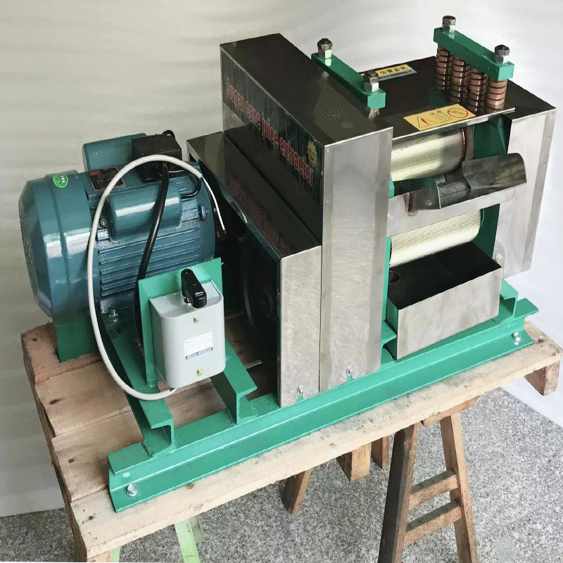 甘蔗压榨机 小型电动家用甘蔗榨汁机 商用卧式甘蔗压榨机