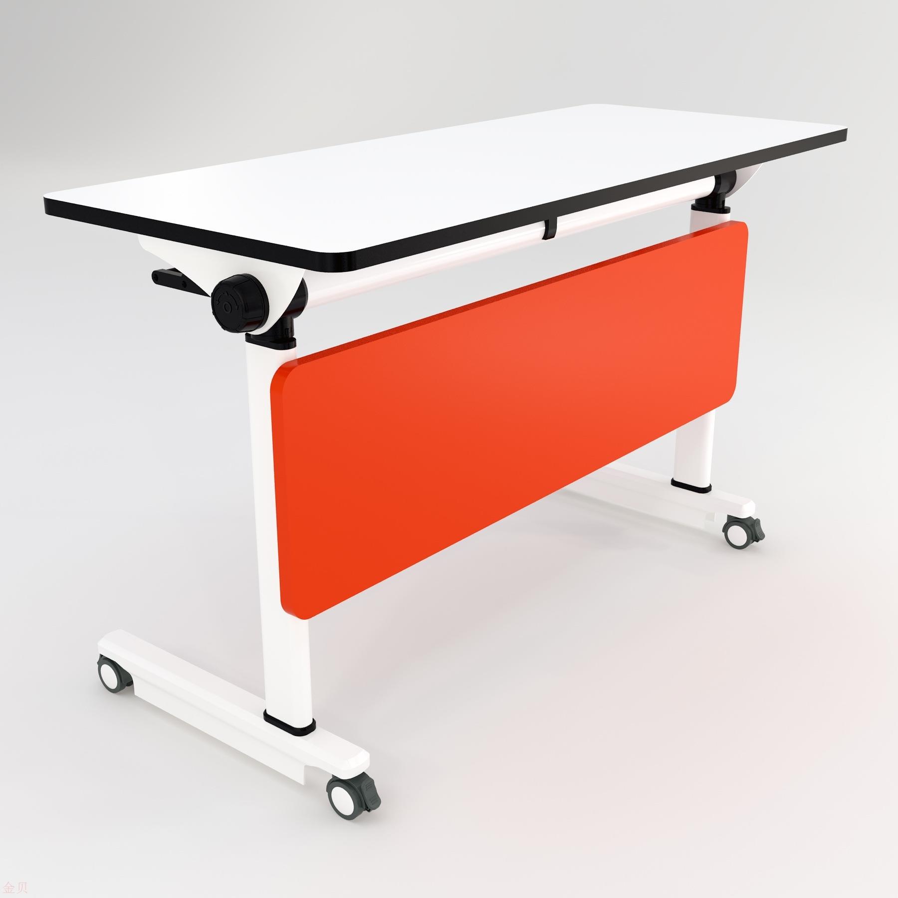 现货可折叠带轮培训桌可移动办公桌可折叠条桌可拼接会议桌