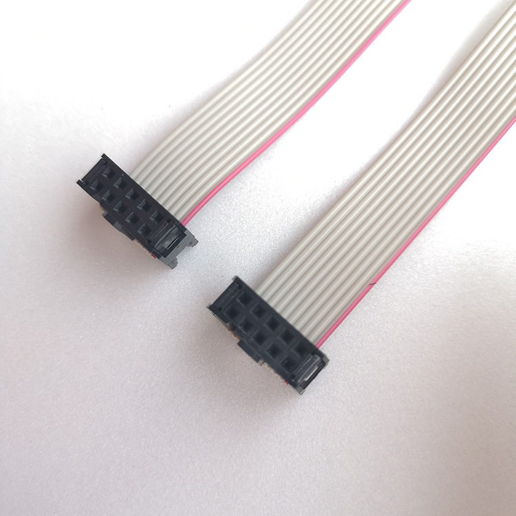 fc-10p idc 2.54  红边灰排线 ul2651 28awg  led 机箱内部连接线