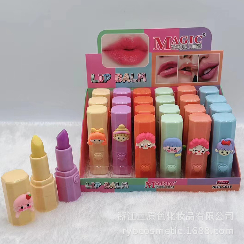 Foreign Trade Popular Style Children Lip Glaze Set Nourishing Moisturizing Exclusive for Cross-Border Lip Gloss No Stain on Cup Liquid Lipstick Water Wholesale