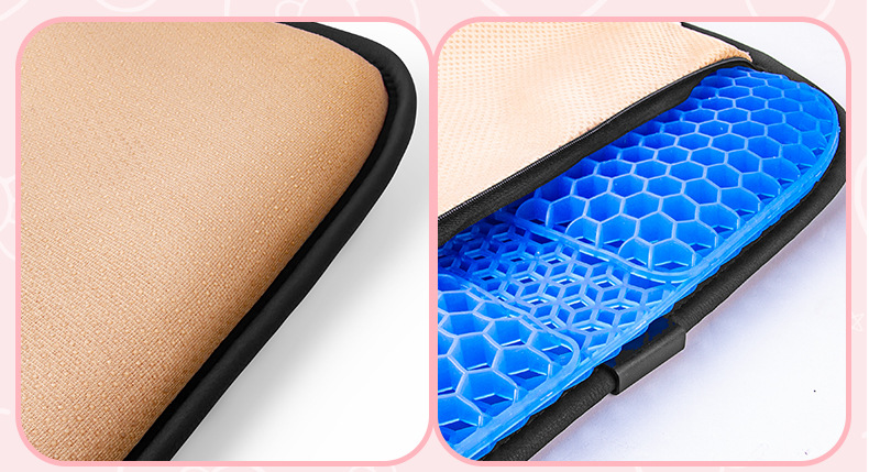 汽车坐垫夏季果冻凝胶蜂窝车内座垫透气屁屁垫四季降温黑科技坐垫