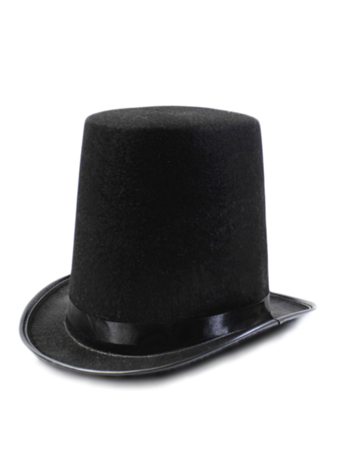 黑色礼帽魔术师帽子20cm高林肯帽加大爵士帽高礼帽平顶帽法国高帽