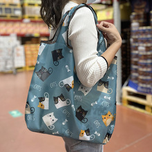 中号可折叠超市购物袋大容量袋子便携式卡通手提袋妈妈买菜包