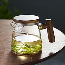 耐热玻璃茶壶月牙过滤绿茶泡茶器茶漏一体公道杯加厚日式功夫茶具