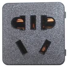 工业PDU10A嵌入模块插座 机柜新国标面板 国标孔电源插座模块配件