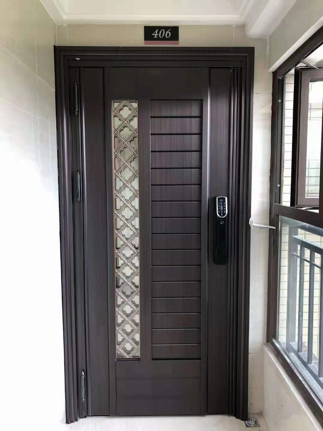 网红韩式门不锈钢入户门彩钢防盗门定制子母门