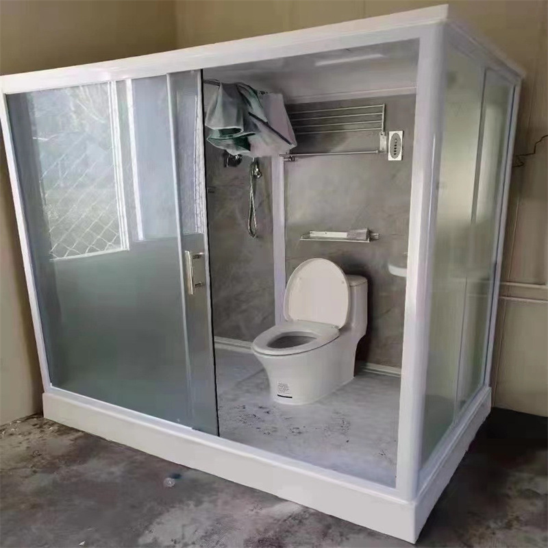 一体式整体淋浴房简易卫生间集成浴室钢化玻璃带蹲便农村家用家用