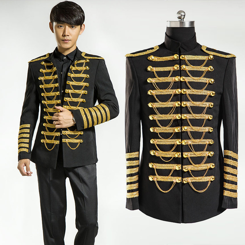 演出服男士欧美英国复古宫廷风王子绅士年会主持舞台表演夜店歌手