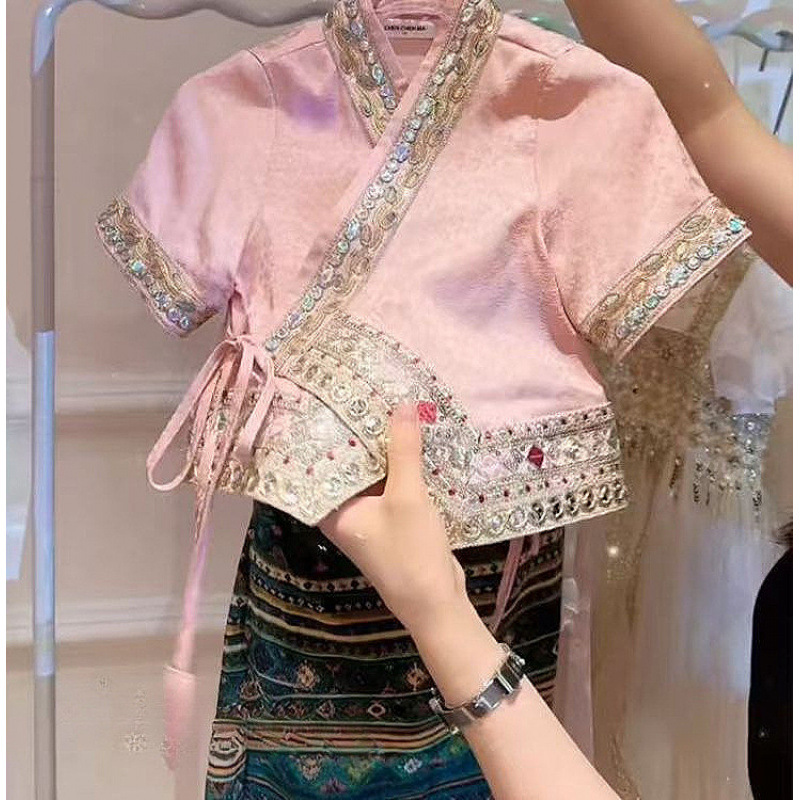 傣族儿童少数民族服装男女童夏装泰国风泼水节舞蹈服幼儿园演出服