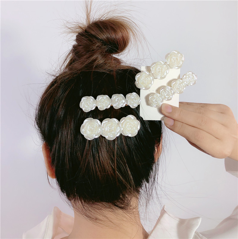 INS Internet Influencer Fairy Rose Barrettes Bang Clip Duckbill Clip Girly Temperamental Elegant Side Clip Hairpin Hair Accessories