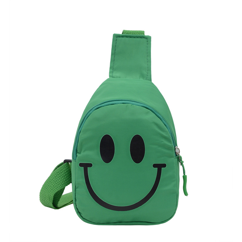 Children's Bag Smiley Messenger Bag 2022 New Nylon Trendy Boy Chest Bag Kindergarten Baby Girl Backpack