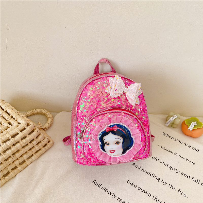 Korean Style Children's Bag Cute Little Princess Sequins Cartoon Backpack Kindergarten Children Travel Lightweight Backpack