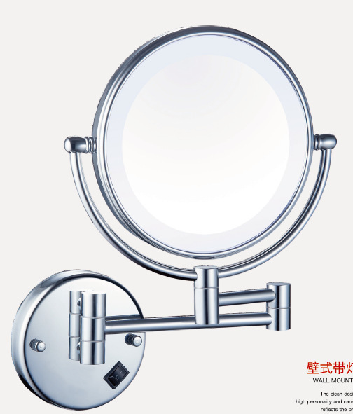 Processing D-Made All Kinds of Cosmetic Mirrors with Lights without Lights Bathroom Makeup Wall Hanging with Lights Zoom in 3x/5x Hairdressing Mirror