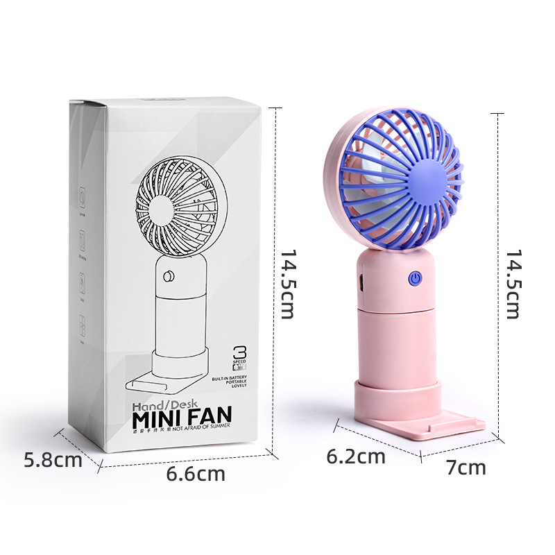 new usb handheld fan mini portable electric fan mute rechargeable can be used as mobile phone holder