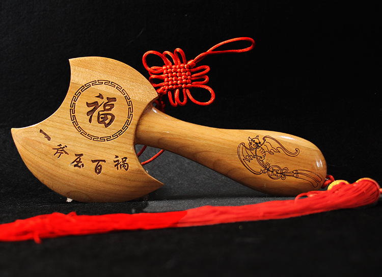 桃木斧子挂件 景区地摊斧头工艺品礼品随身装饰 大量批发