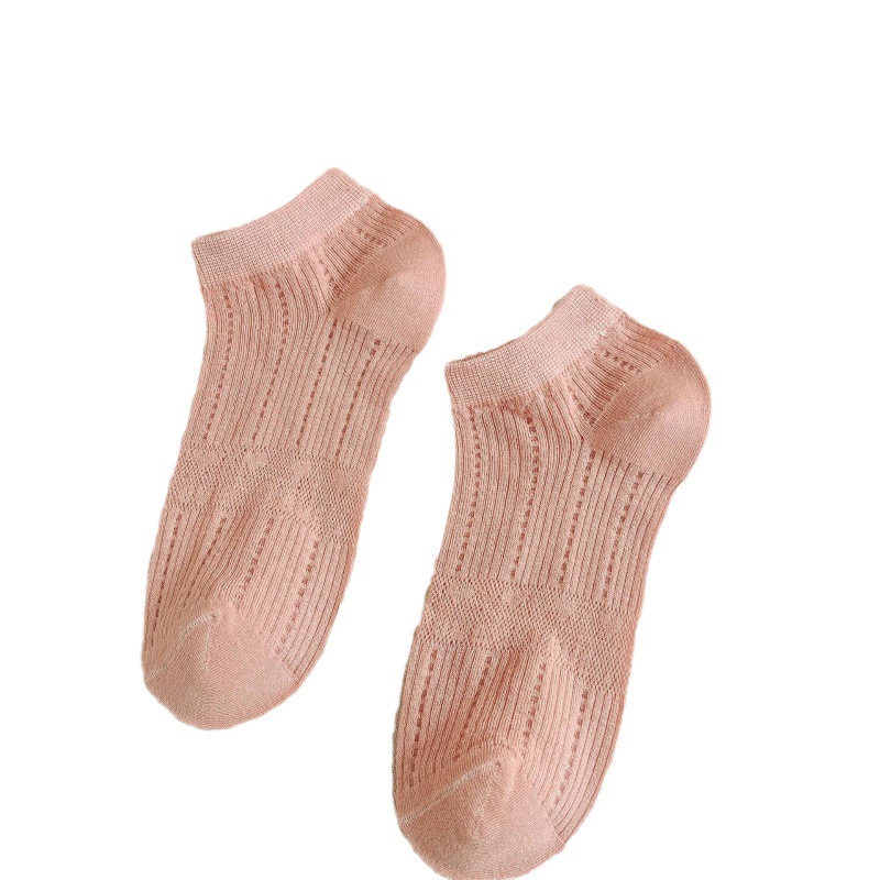 Summer Thin Socks Women's Summer Ultra-Thin Mesh Breathable Women's Socks All-in-One Machine Low Cut Socks