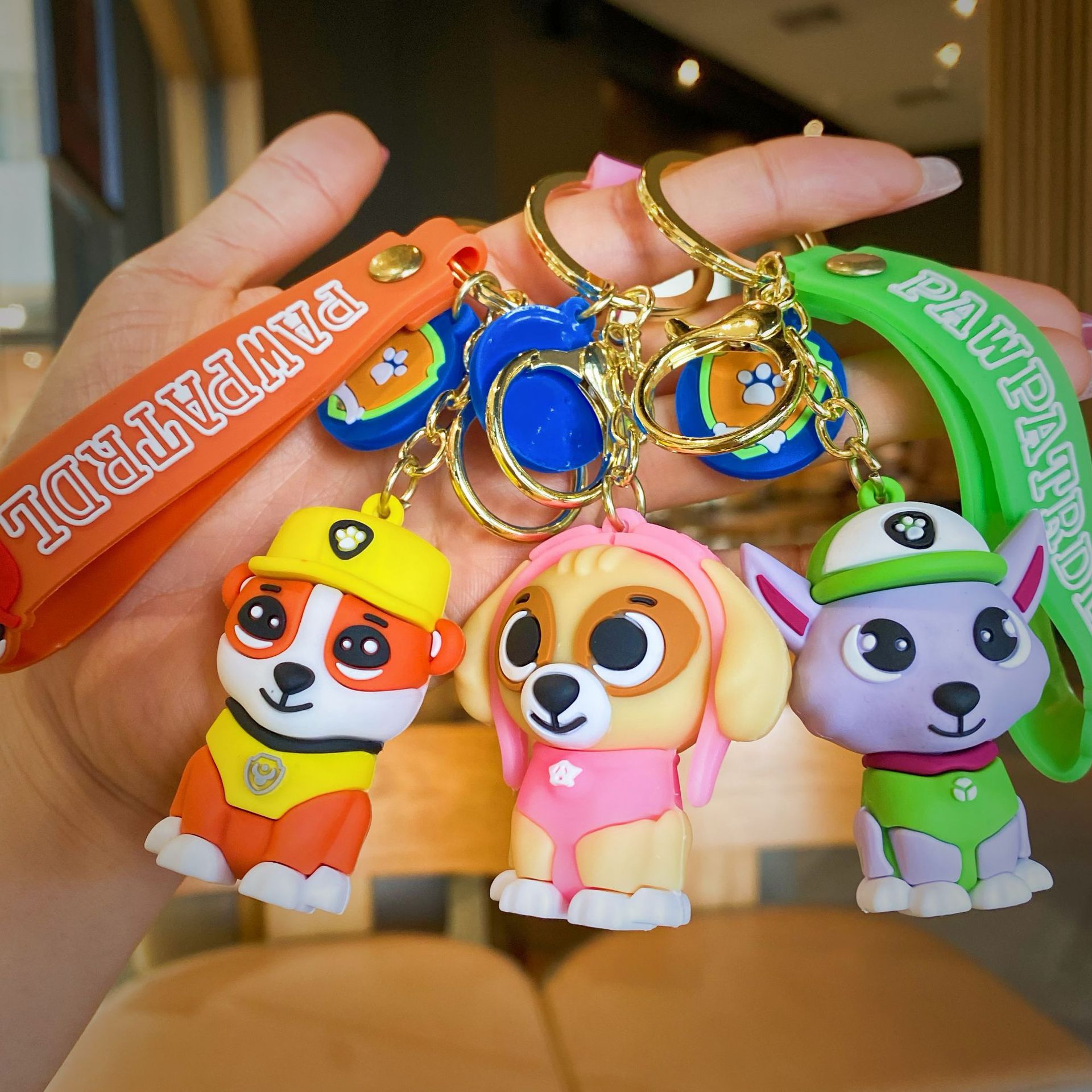 Creative Cartoon Paw Patrol Keychain Cute Puppy Cars and Bags Keychain Pendant Couple Ornaments Wholesale