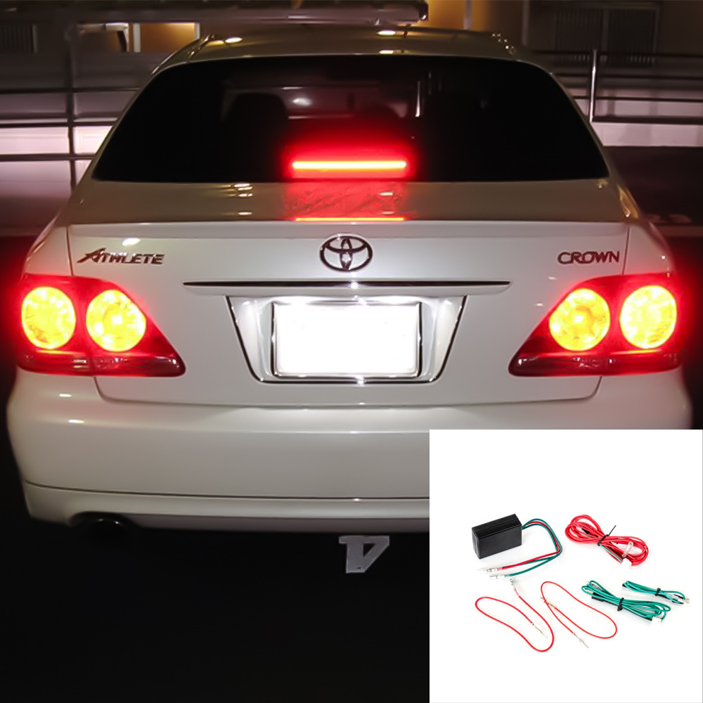 适用丰田皇冠18系led尾灯四灯化