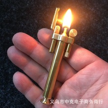 复古黄铜煤油打火机异型机械结构烟斗工具打火机创意个性外贸批发