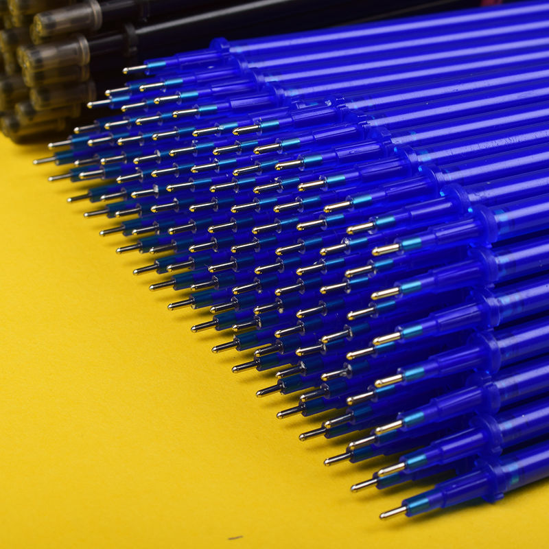 可擦笔芯小学生蓝色黑色磨摩易擦笔中性笔热水笔0.5针管替芯厂家