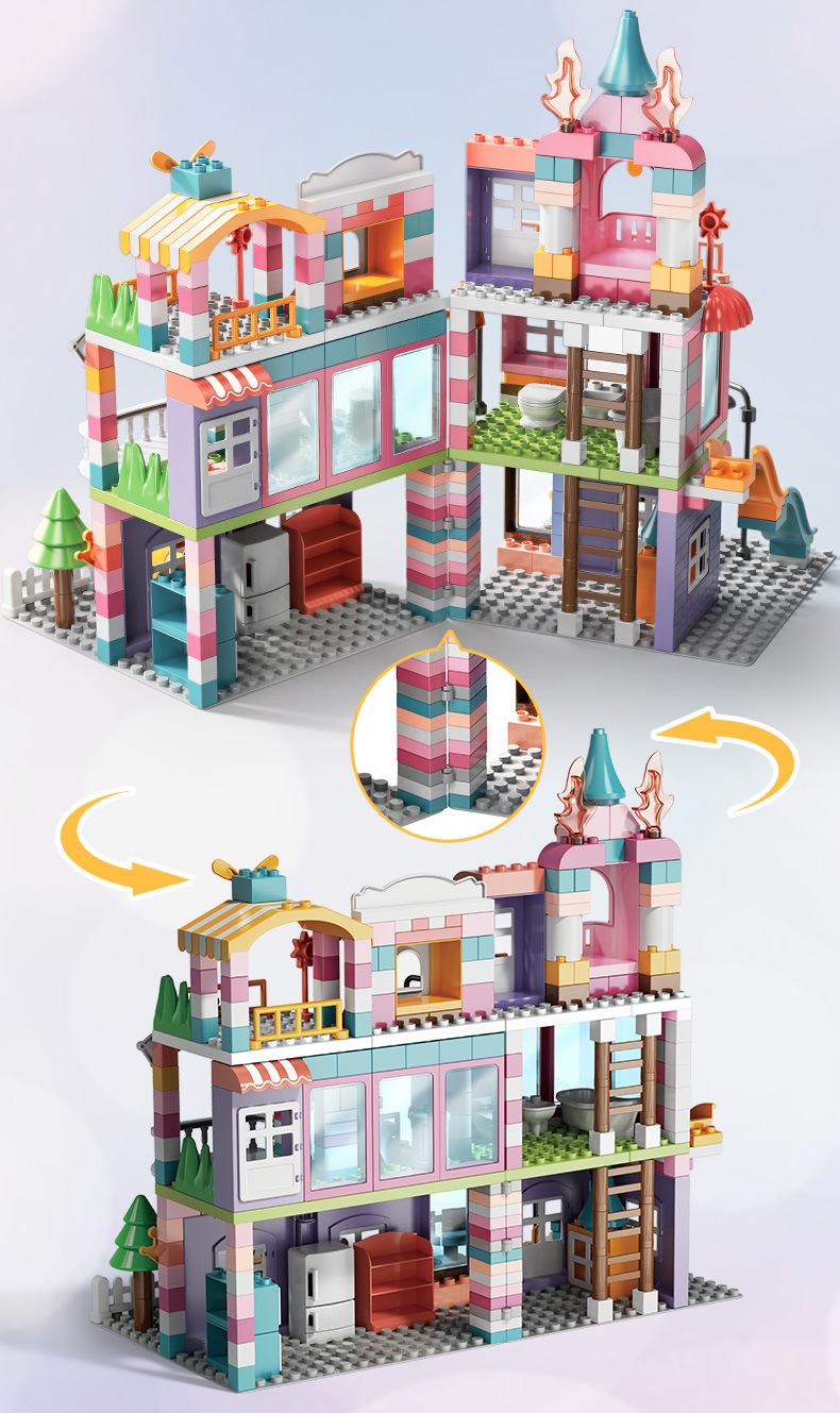 兼容乐高积木女孩拼装玩具拼搭过家家别墅房子系列拼装儿童礼物