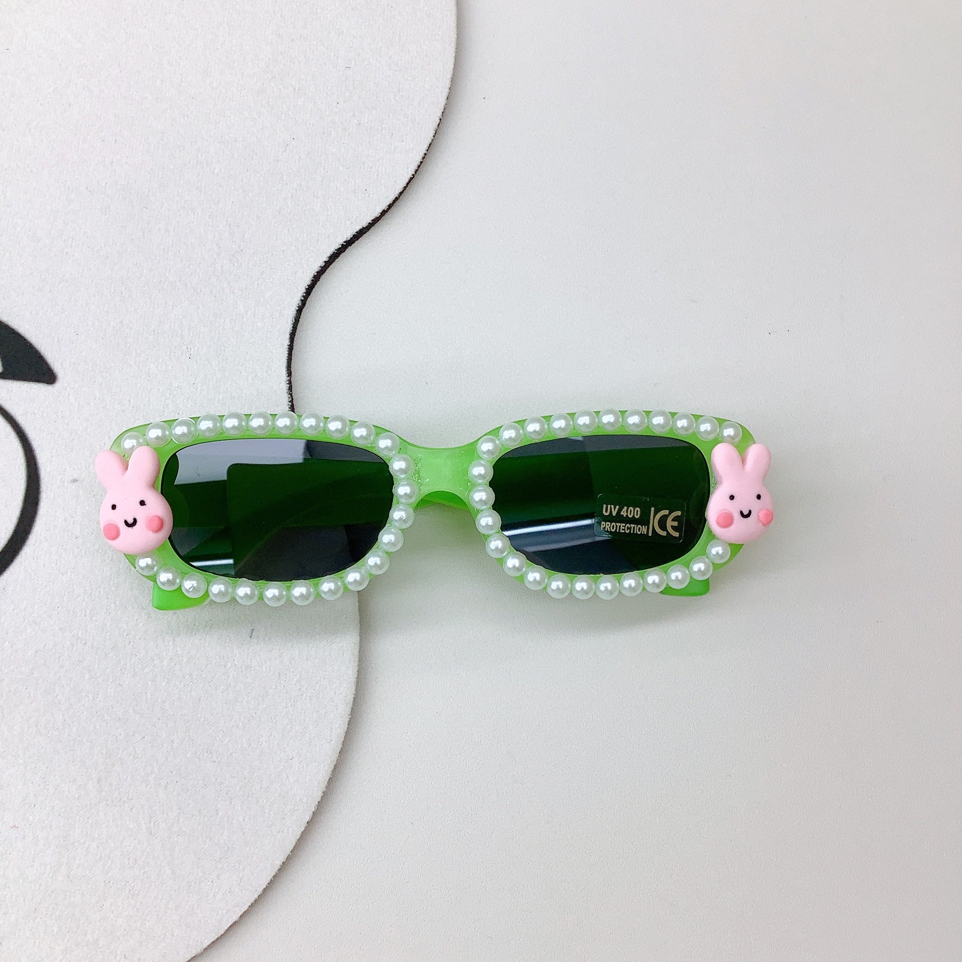 New DIY Fashion Kids Sunglasses Small Square Box Trendy Rabbit Cute Baby Sunglasses Sun-Proof Glasses