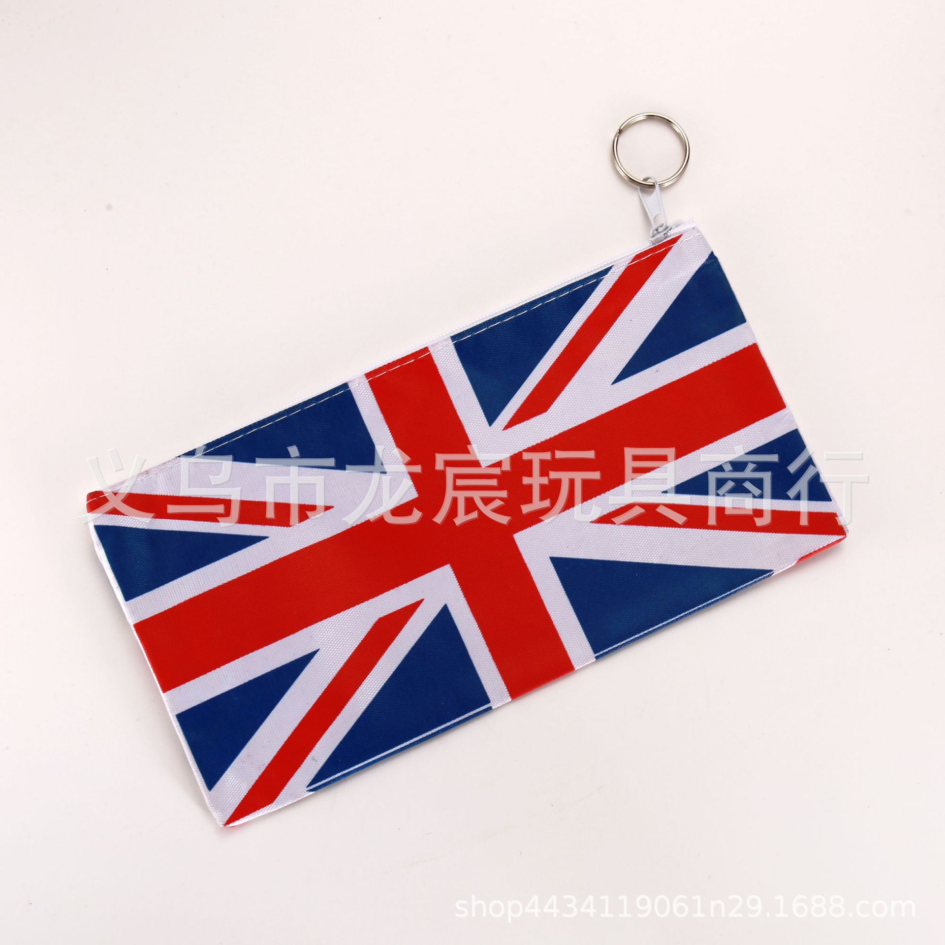 British Flag Pencil Case Creative Cartoon Stationery Box Large Capacity Stationery Zipper Oxford Cloth Pencil Bag Wholesale