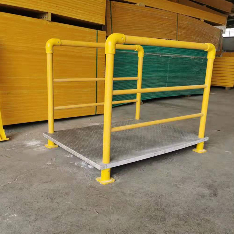 玻璃钢扶手绝缘直梯 组装爬梯护笼 储罐梯子 高强度扶手平台楼梯