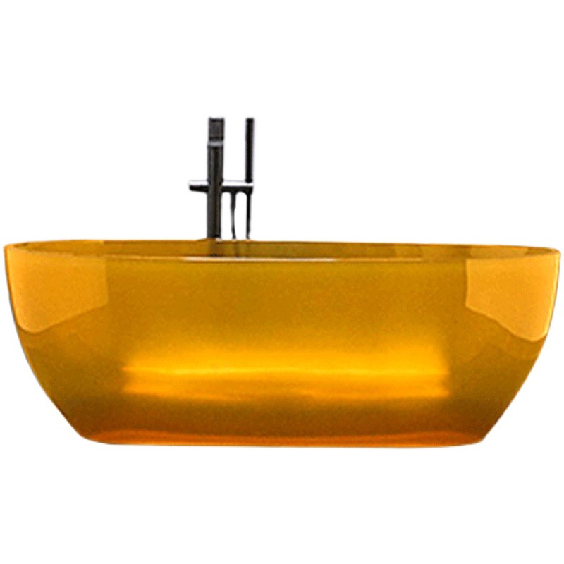 摩珀斯独立一体家用双人玻璃透明网红浴缸情侣酒店民宿人造石浴盆