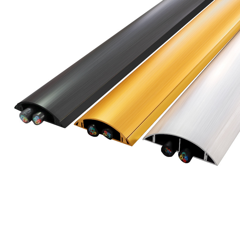 金属线槽地面阻燃弧型明装地槽u型走线槽盖板网络美化装饰铝合金