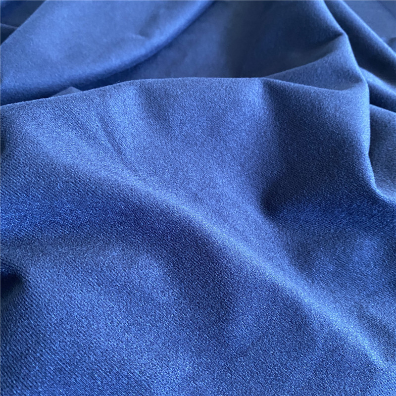 190克丝光绒面料现货校服运动裤运动服布料颜色藏青丈青深蓝色