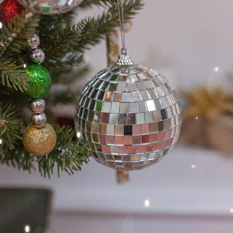 多种尺寸现货镜面玻璃球反光镜面反射球圣诞树装饰道具