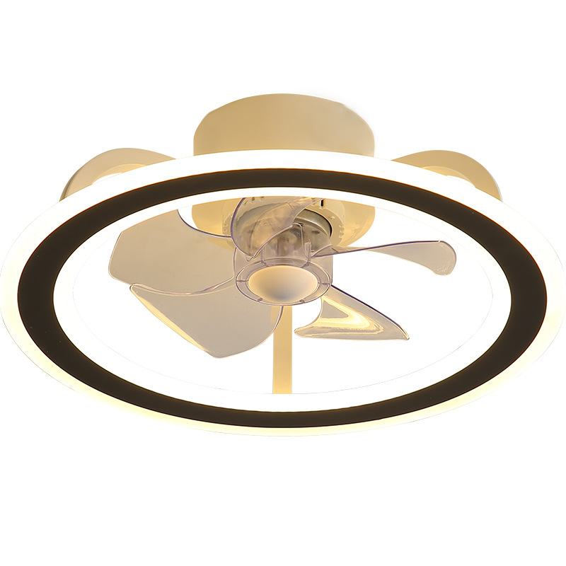 Cross-Border New Arrival Nordic Creative Invisible Bedroom Ceiling Ceiling Fan Lights Dining Room Fan Lamp with Electric Fan Chandelier