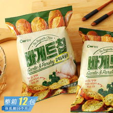 韩国进口CW青佑大蒜奶油法式风味面包干网红酥性饼干零食批发