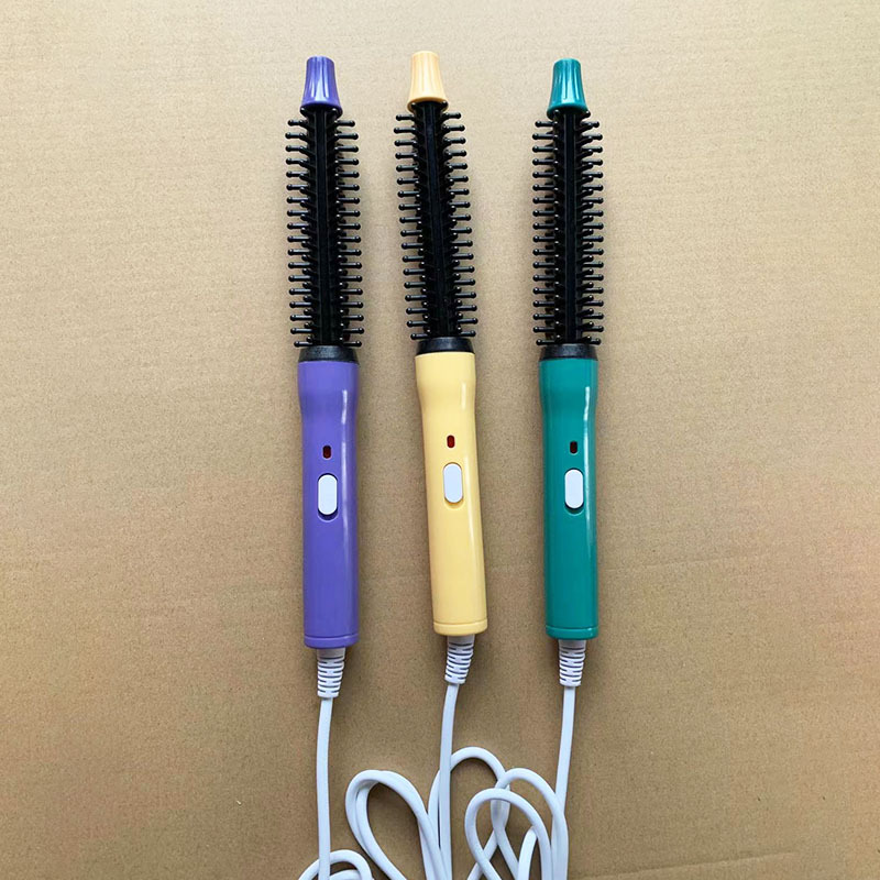 新款电卷发梳防烫手懒人短发内扣卷发棒刘海大卷波浪蓬松电卷梳子