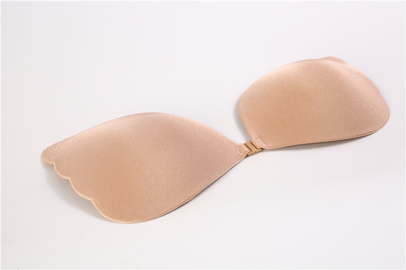 跨境女式一片式羽翼文胸聚拢胸贴 无肩带内衣生物硅胶乳贴