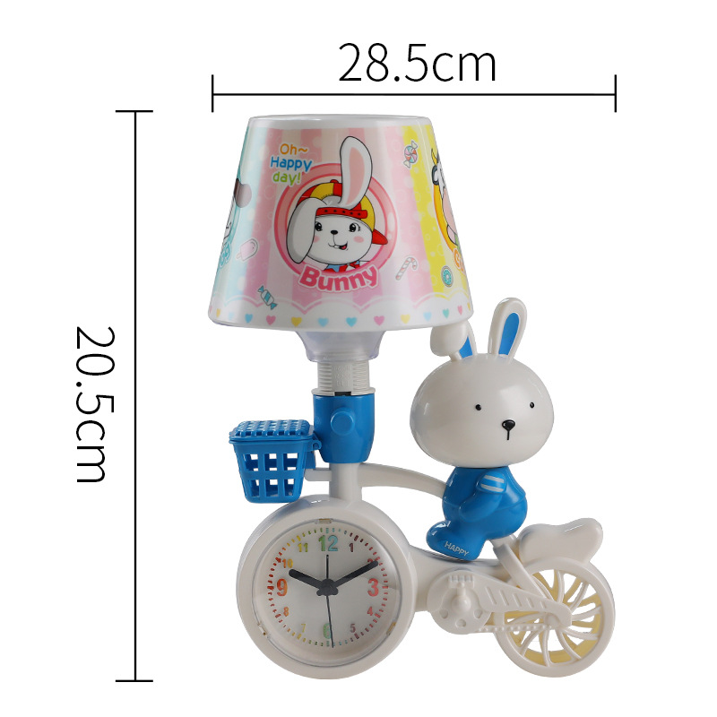 Creative Bicycle Cartoon Led Small Night Lamp Bedroom Bedside Alarm Clock Valentine's Day Company Gift