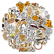 T01040962清仓50张豹纹贴纸新款黑白奶油斑点豹纹美学涂鸦创意DIY